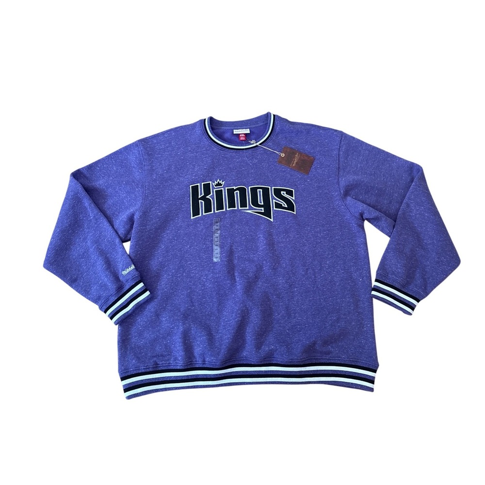 Mitchell & Ness Sweatshirt Men Purple Sacramento Kings NWT SIZE 2XL